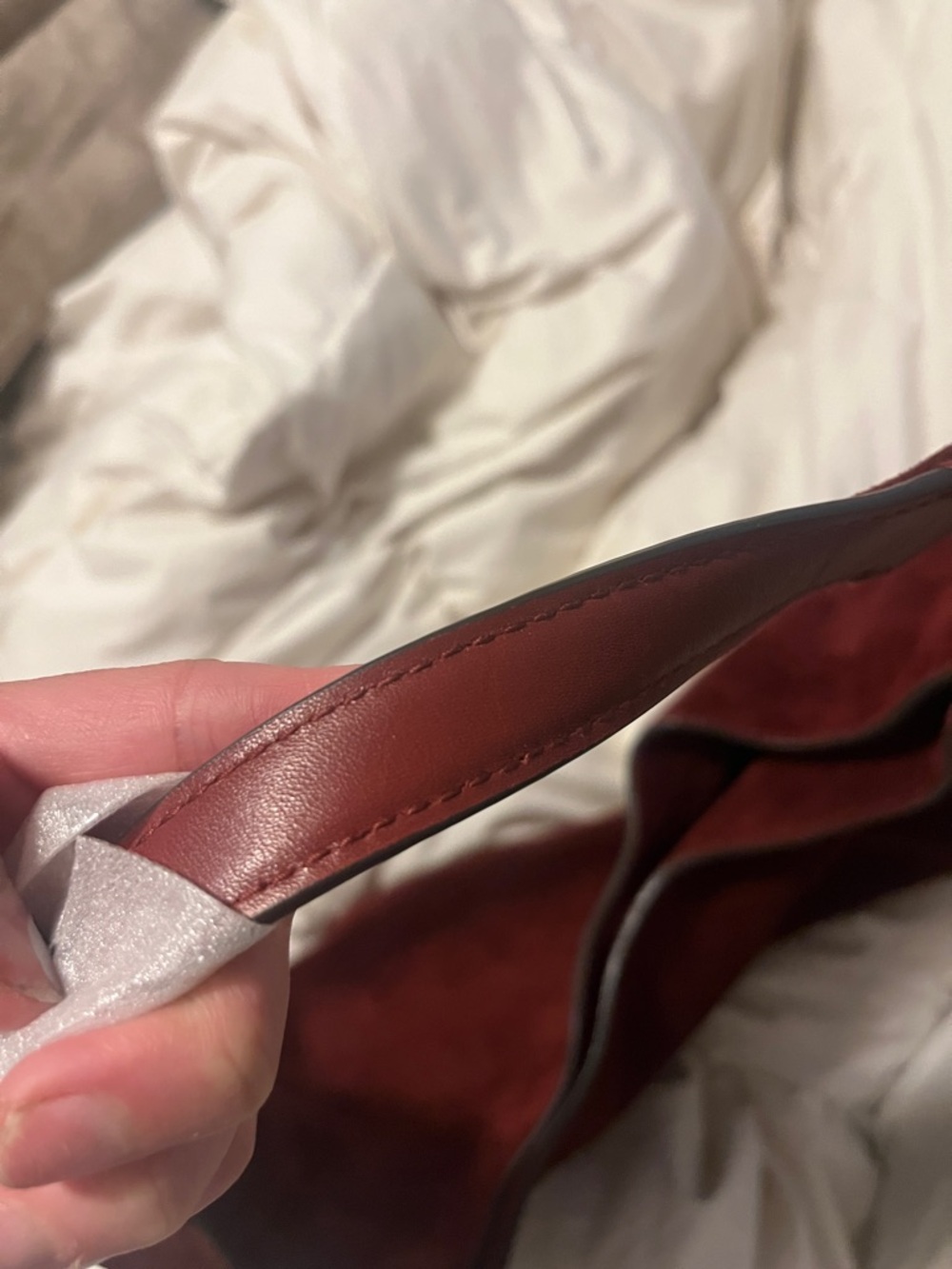 Madewell Suede Shoulder Hobo Bag in Deep Burgundy - Picture 10 of 10